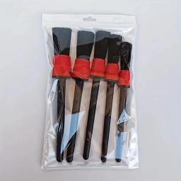 Conjunto de escova de detalhamento escovas de carro escova de detalhamento de carro para limpeza de carro detalhando escova painel saída de ar escovas de roda - Image 2