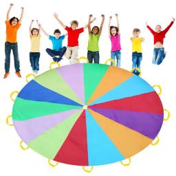 Parachute Toy for Kids, Jogos ao Ar Livre, Desenvolvimento Desportivo, Arco-íris, Saco de Salto, Balaute, Criança, 2-3m - Image 2