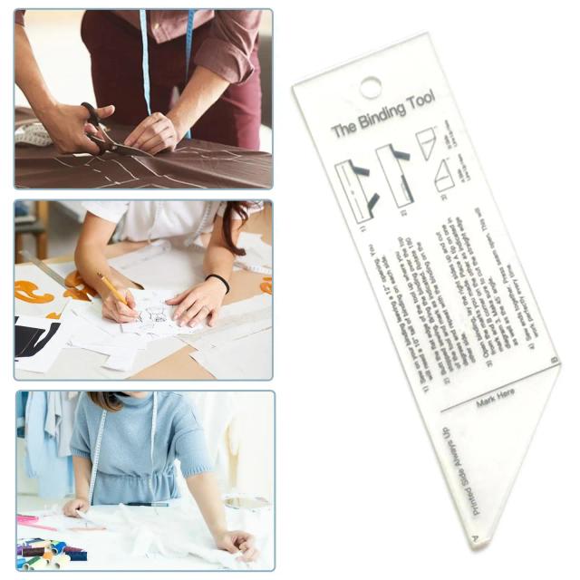 Régua de Encadernação Acessível para Quilting: Ferramenta de Medida Exata para Projetos de Colcha em Acrílico