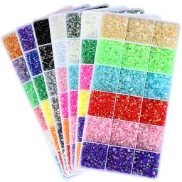 QIAO-Resina Rhinestones Set, Glitter Gelly Crystal Garment, Decor Roupas, Flatback Strass para Nail Art, 3mm, 4mm, 5mm - Image 1