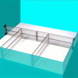 Divisores De Gaveta De Plástico Para Roupas, Organizador Para Utensílios De Cozinha, Material De Escritório, Componentes Hou, 6PCs - Image 5