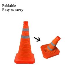 Cones laranja reflexivos dobráveis da segurança do tráfego 30/45/70cm cone de advertência multiuso do carro para a prática de condução do estacionamento do acidente - Image 5