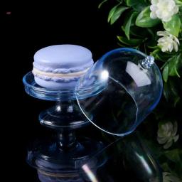 Mini suporte de bolo caixa de cupcake lembrancinhas de casamento caixa de doces de plástico transparente ba - Image 3