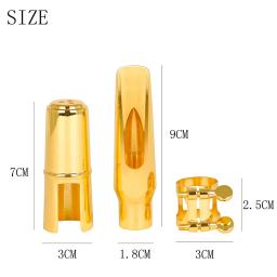 Slade-Alto Saxofone Boquilha com Gold Glossy Cabeça Cap Clip, Instrumentos de Sopros Profissionais, Saxofone Peças e Acessórios - Image 6
