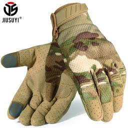 Luvas táticas de dedo completo para homens, tela sensível ao toque, paintball, tiro de bicicleta, motocicleta, airsoft, combate, esporte, trabalho, equipamento antiderrapante - Image 1