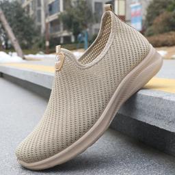 Sapatos masculinos respirável deslizamento em tênis de corrida confortável verão esporte tênis para homem antiderrapante leve apartamentos - Image 4