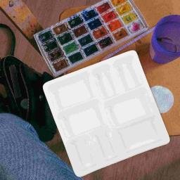 Bandejas De Pigmento De Tinta Cerâmica, misturar Paleta De Metal, misturador De Pintura De Viagem, bandeja Snackle, panelas Aquarela Vazias - Image 5