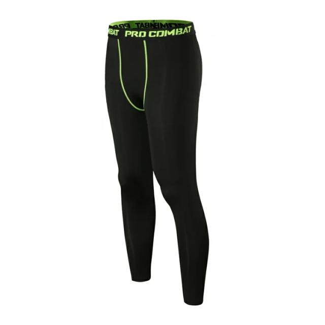 Leggings de compressão para homens - Calças de treinamento Dry Fit para fitness, basquete e jogging em poliéster