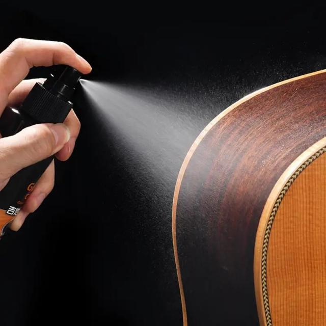 Spray de Limpeza para Instrumentos de Cordas 60ml com Óleo Natural Refinado e Solução de Polimento para Guitarras, Violinos e Ukuleles