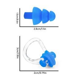 Soft Silicone Impermeável Natação Nariz Clipe Earplugs, Kit de Proteção Pessoal, Mergulho Surf Natação Acessórios, 1 Set - Image 6