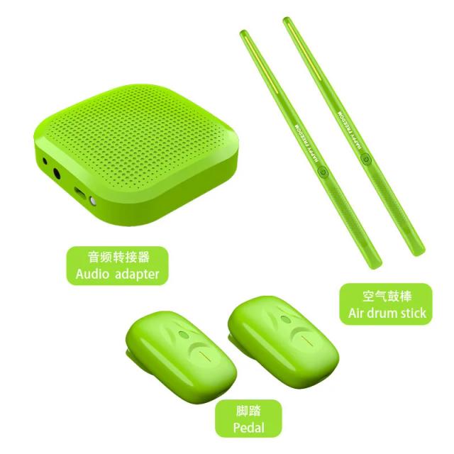 Kit de Bateria Eletrônica Somatossensorial para Iniciantes com Air Drumsticks Virtuais e AR Digital: Presente Ideal para Crianças