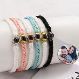 Pulseira de projeção circular personalizada, joias fotográficas personalizadas, presentes de aniversário, natal, amantes, lembranças de família - Image 5