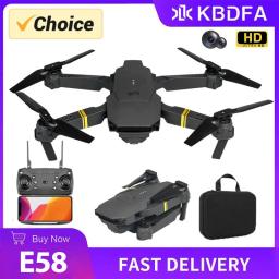 Kbdfa novo e58 mini drone wifi fpv altitude hold dobrável quadcopter com bateria 1080p 4k câmera hd rc helicóptero brinquedos dron presente - Image 1