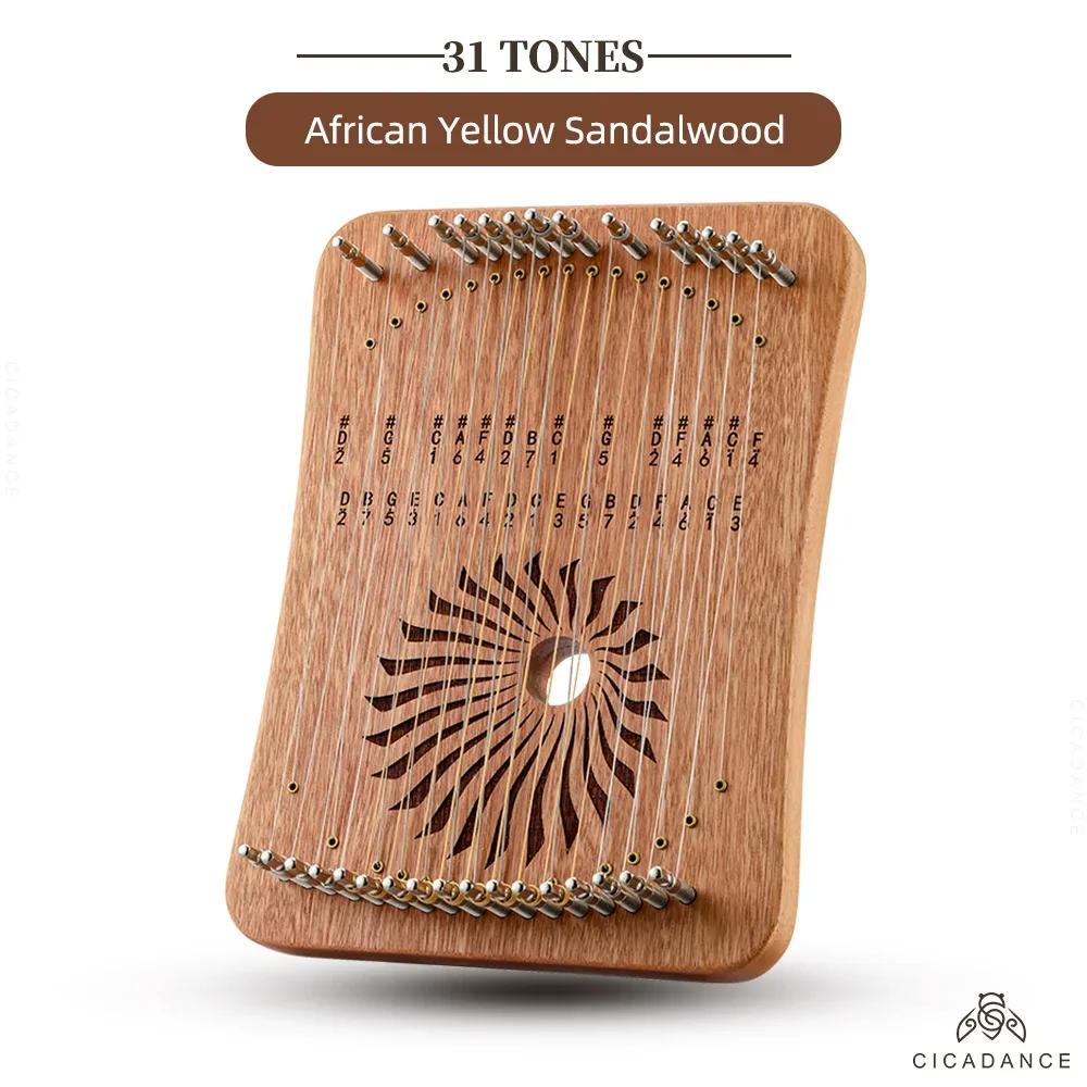 31 Cordas Fingerplay Lira Harpa Cromática Madeira Sólida Harpa Instrumentos Musicais Com Acessórios Presentes Para Iniciante Profissional - Image 1