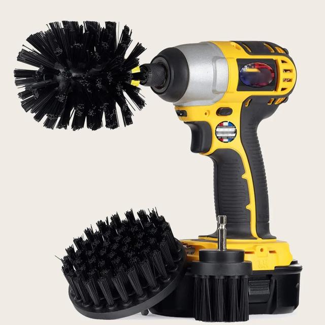Kit Escovas Elétricas para Limpeza 3 Peças - Nylon