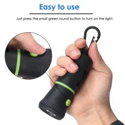 Trela do cão ao ar livre com lanterna, resíduos sacos dispensador, poop suporte de conexão, suprimentos caixa, transportadora colarinho, cachorro - Image 5