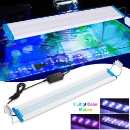 Super Slim LED Iluminação para Aquário, Rgb Aquatic Plant Light, extensível, clipe impermeável para aquário, 90-260V, luzes coloridas, 18-58cm - Image 1