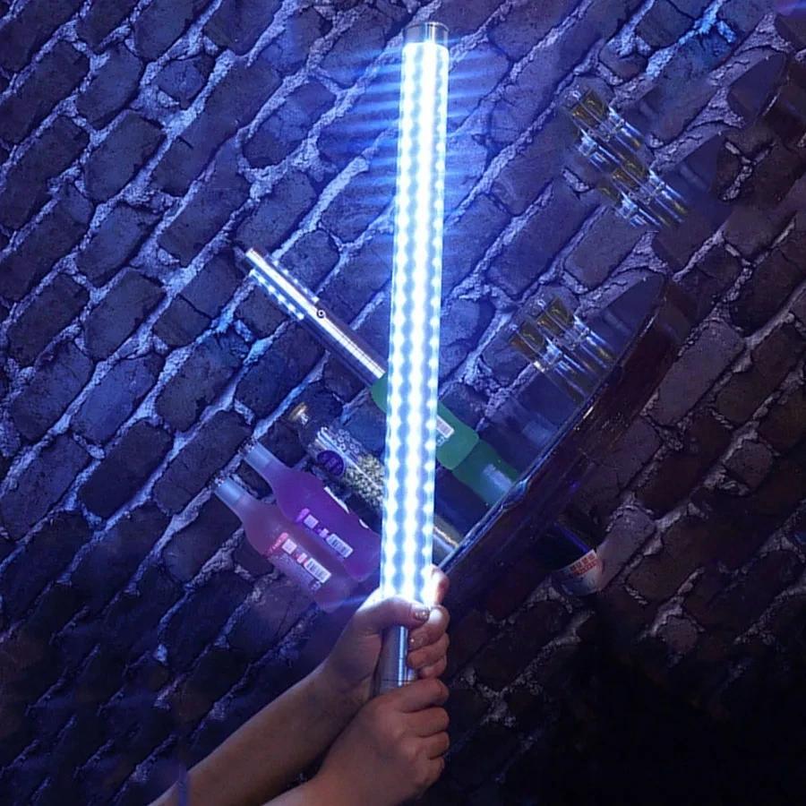 60cm handheld dança piscando varas serviço de garrafa champanhe sparklers dança strobe baton para discotecas festa bar ktv - Image 1