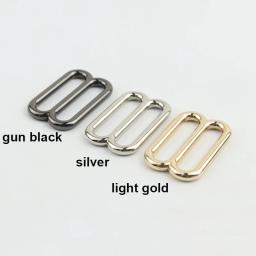 1 pçs metal tri-glide fivela 3 barra ajustador deslizante centro barra fivela para artesanato de couro saco mochila alça de ombro cinto - Image 6