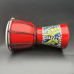 Tambor Africano Percussão Mão Tambor, Jambe De Madeira, Baterista Duplo Com Padrão, 4 em, para Venda - Image 5