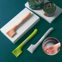Colheres enlatadas para animais de estimação, Colheres agitando com alças longas, Pá alimentadora, Louça para gatos e cães, Comida úmida para animais de estimação, Acessórios - Image 1