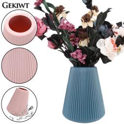 Grandes vasos de flores minimalistas, vaso criativo nórdico, recipiente plástico, arranjo de flores, decoração de casa, decoração - Image 3