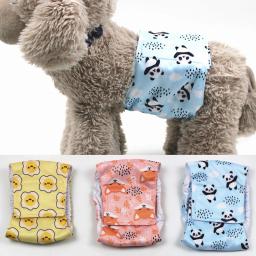 1pc ajustável dos desenhos animados animais de estimação fraldas do cão lavável masculino absorvente do cão calcinha do animal estimação shorts calças fisiológicas reutilizáveis - Image 2