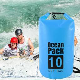 10l saco de natação à prova dwaterproof água saco seco pacote armazenamento acampamento ao ar livre caminhadas caiaque canoagem rio trekking boating esportes aquáticos sacos - Image 4