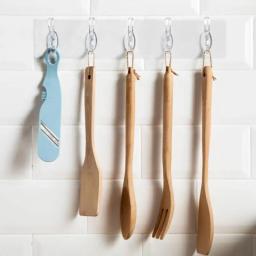 Ganchos autoadesivos fortes, gancho transparente para porta sem perfuração, forte aderência, cozinha, banheiro, ferramentas de roupas, gancho - Image 4