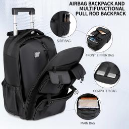 Mochila de Computador com Airbag Mochila Expansível de Compressão a Vácuo Mochila de Grande Capacidade Mochila de Negócios Bolsa a Vácuo - Image 3