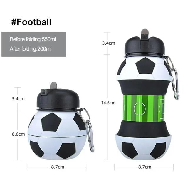 Garrafa de Água Portátil e Inviolável para Crianças, Copo Dobrável para Esportes ao Ar Livre: Basquete, Futebol, Beisebol, Tênis, Golfe e Escola