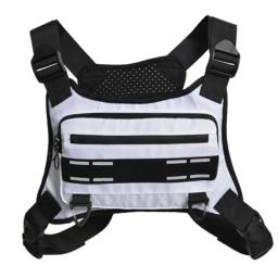 Resistente à água Sports Chest Bag, Pacote de peito dianteiro leve, Saco de colete com suporte de telefone embutido, Armazenamento extra - Image 1
