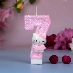 HelloKitty Velas Digitais, Humor, Criativos, Fofos, Anime Figure, Desenhos Animados, Atmosfera de Festa, Decorar, Aniversário, Acessórios Bolo - Image 4