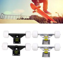 Conjunto de caminhões de skate com 4 rodas liga de alumínio 5 Polegada caminhão longboard de absorção de choque para caminhão de skate de substituição - Image 1