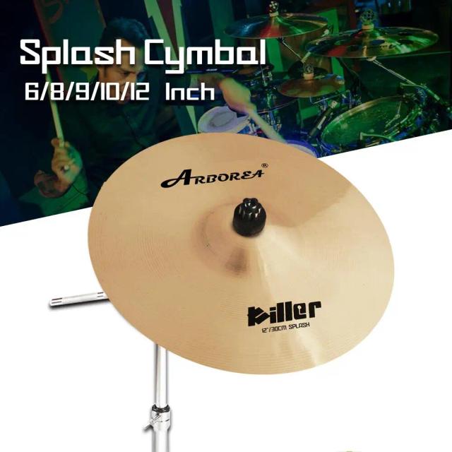 Cymbals Arborea Splash da Série Killer - Kits de Percussão em Bronze B20 de 6 a 12 Polegadas