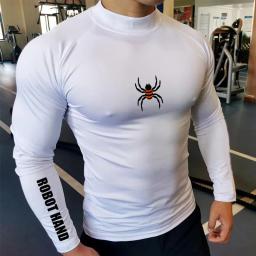 Camisa de compressão manga longa masculina, camiseta esportiva, pulôver corrida, roupa de ginástica, fitness, sportwear - Image 3