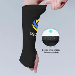 Mangas de braço de voleibol elástico para homens e mulheres, protetores esportivos, almofada de proteção, polegar, protetores de braço de treinamento, 1 par - Image 3