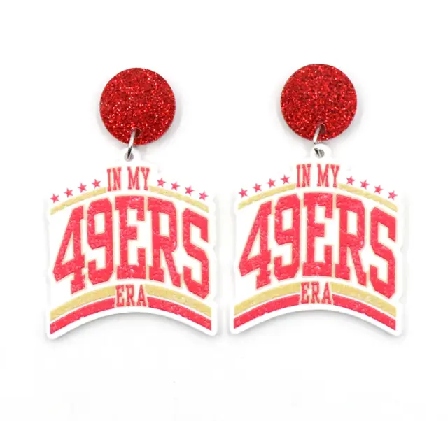 Brincos Acrílicos Trendy para Mulheres - Novo Par My 49ers ERA Jóias