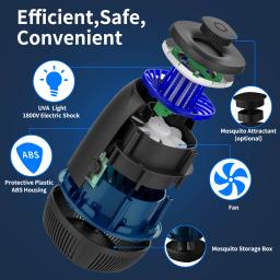 USB Powered LED Mosquito Killer Lamp, Luz UV, Atrair Flying Bug Zapper, Armadilha Mosquito Killer, Mais novo, 2022 - Image 4
