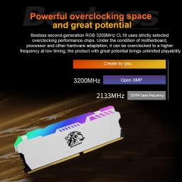 Memória Bestoss Desktop, RGB DDR4, 8GB, 16B, 32GB, 3200MHz, RAM DIMM, Jogos de Alto Desempenho - Image 4