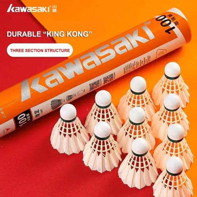 Peteca Kawasaki King Kong Feather: Raquete Durável para Clubes e Treinamento com Velocidades 76, 77, 100 e 500