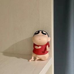 Crayon shin-chan ass figura de ação modelo brinquedo dos desenhos animados ornamento de mesa decoração interior do carro anime estatueta boneca presente das crianças - Image 2