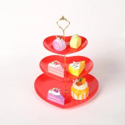 Suporte De Bandeja De Plástico De 3 Camadas, Suporte De Cupcake De Sobremesa Para Festas, Casamento, Jantares De Luz De Vela, Corações - Image 3