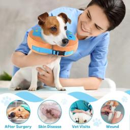 Colar inflável para animais após a recuperação cirúrgica, Cão macio Elizabeth Cone, Cães pequenos médios e grandes - Image 5