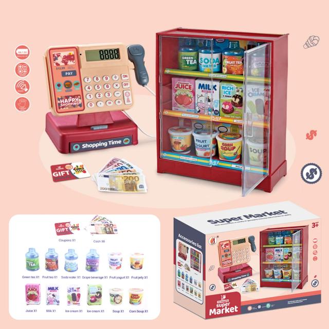 Brinquedo Caixa Registradora Supermercado Infantil com Luzes e Sons