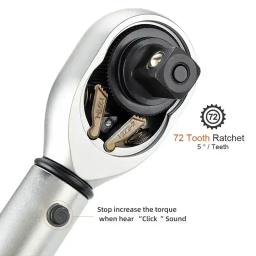 5-60N.m Chave de torque 3/8 Polegada Chave de torque de unidade quadrada ± 3% Chave de torque de alta precisão Ferramenta automotiva profissional para bicicleta - Image 3