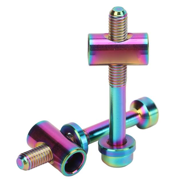 Risco Parafusos de Selim de Bicicleta M5 x 40mm Liga de Titânio 2 Peças