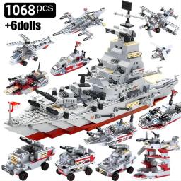Construção Cruiser Building Toy Set para meninos, modelos de navios oceânicos, engenharia, construção STEM, 6 anos acima, 25 set, 1068pcs - Image 1