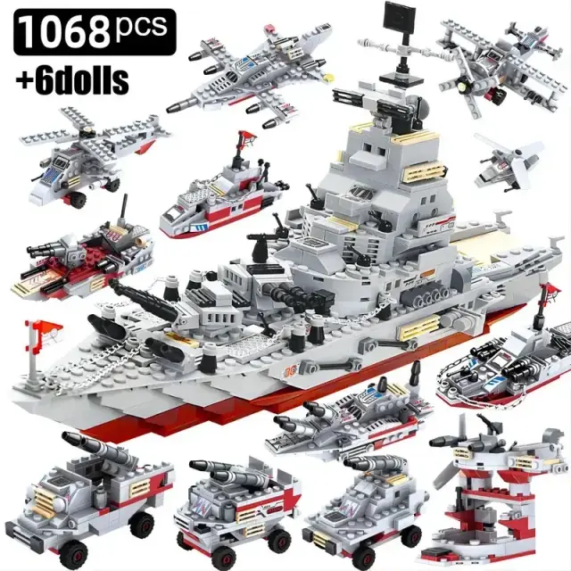 Conjunto de Brinquedo de Construção Cruiser para Meninos - Modelos de Navios Oceânicos, Engenharia e Aprendizado STEM, 1068 Peças para Idades a partir de 6 Anos