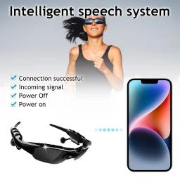 Bluetooth 5.0 estéreo óculos polarizados, esportes ao ar livre ciclismo óculos de áudio, surround som auscultadores, música e chamada - Image 5